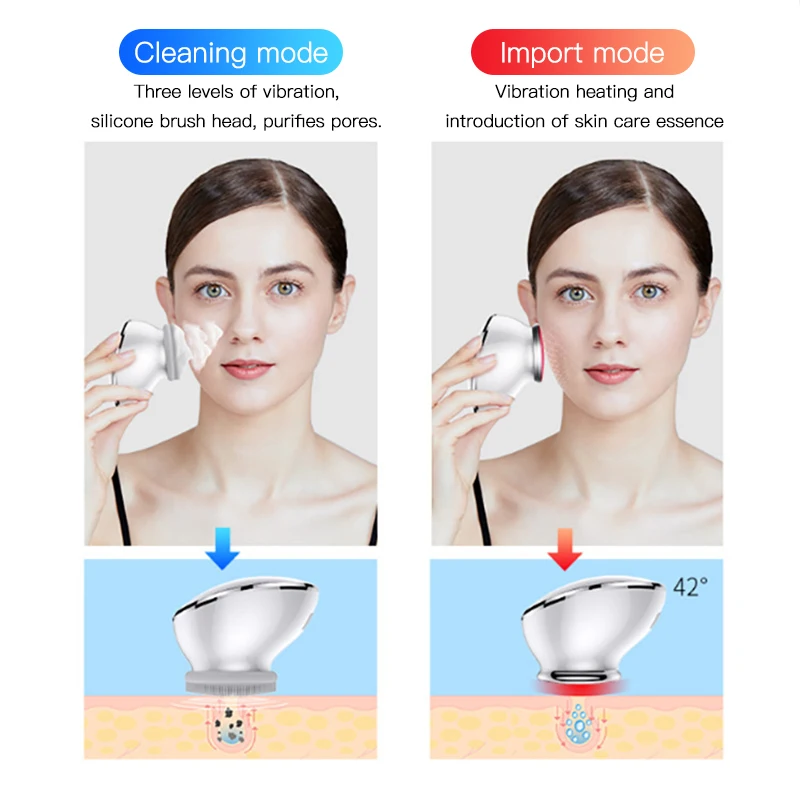USB электрическая щетка для очищения лица силиконовый Ультразвуковой очиститель