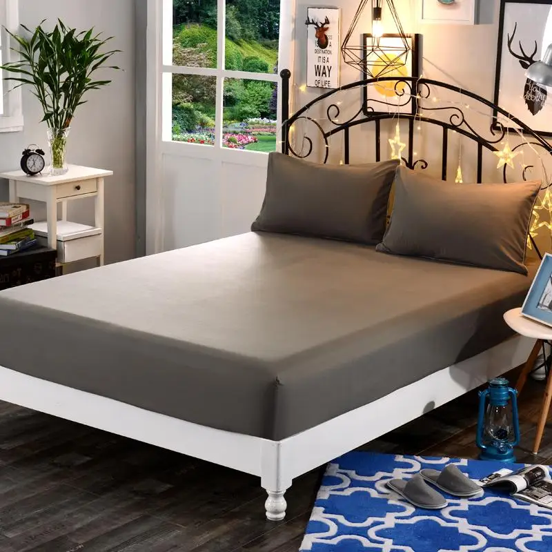 Mecerock 100% полиэстер супермягкая однотонная натяжная простыня набор наматрасников