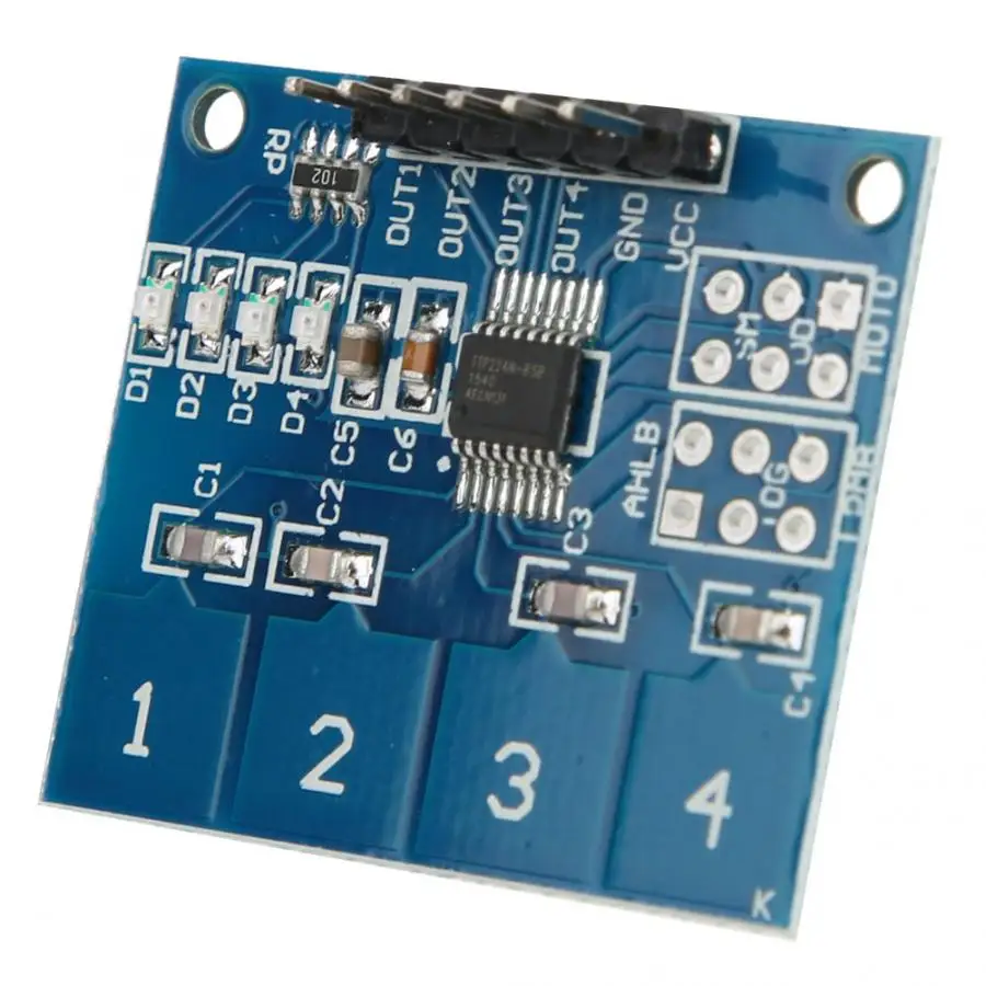 4 канальный емкостный сенсорный переключатель TTP224 5 шт. модули сенсорного модуля