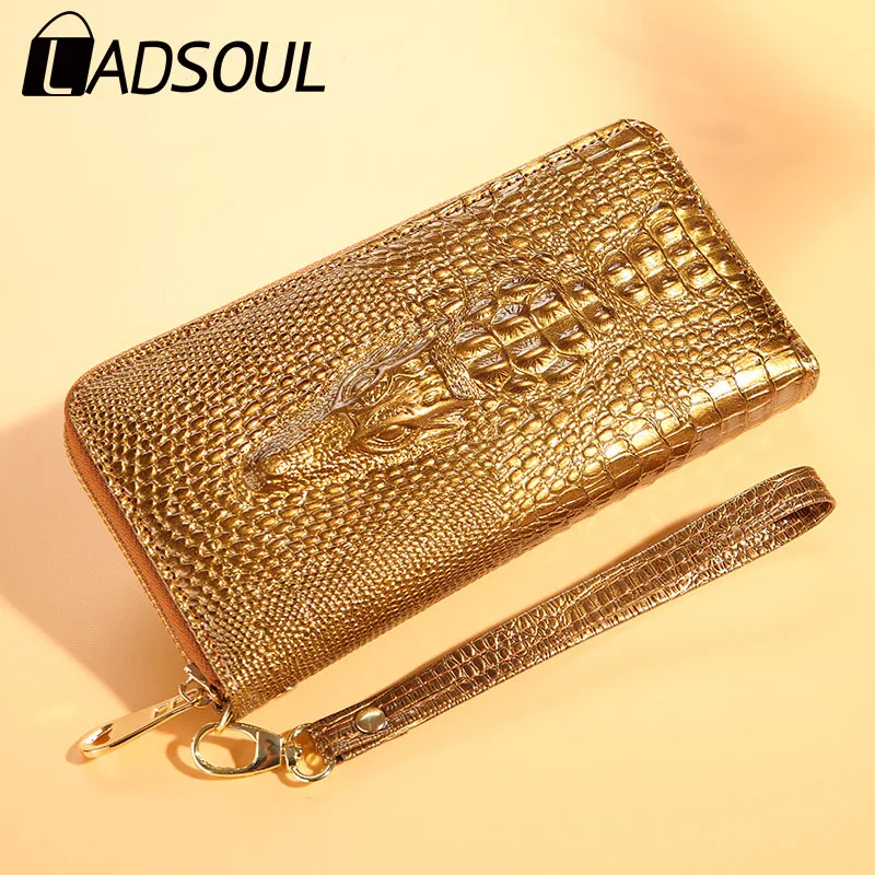 Модный женский кошелек LADSOUL с одной ручкой из искусственной кожи вместительный