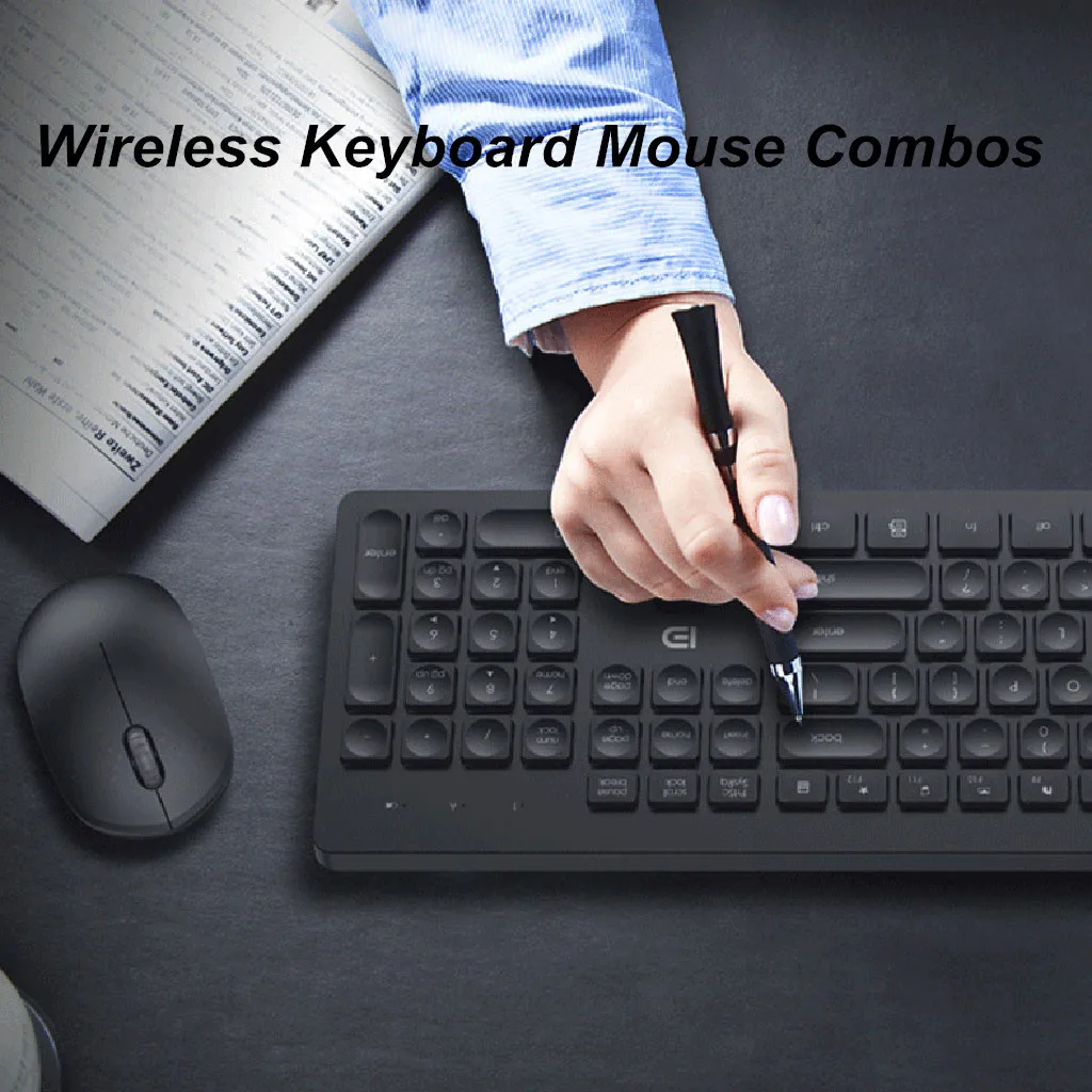 2 4G беспроводная Тонкая клавиатура и перезаряжаемая мышь Combo Orsolya Whisper Тихая для