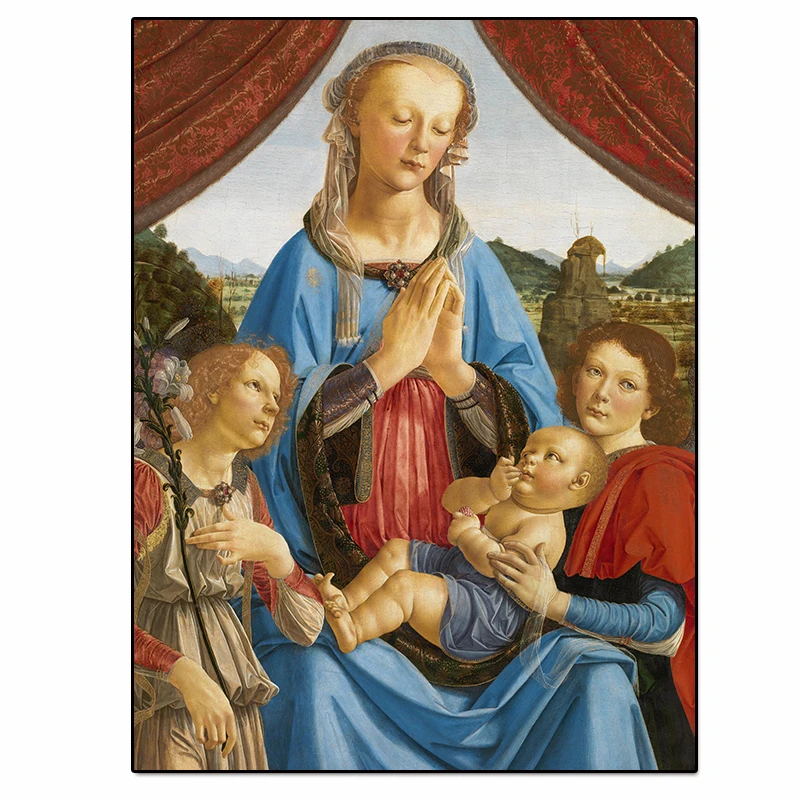 Картина на холсте классическая картина маслом Иисус Дева Мария гостиная