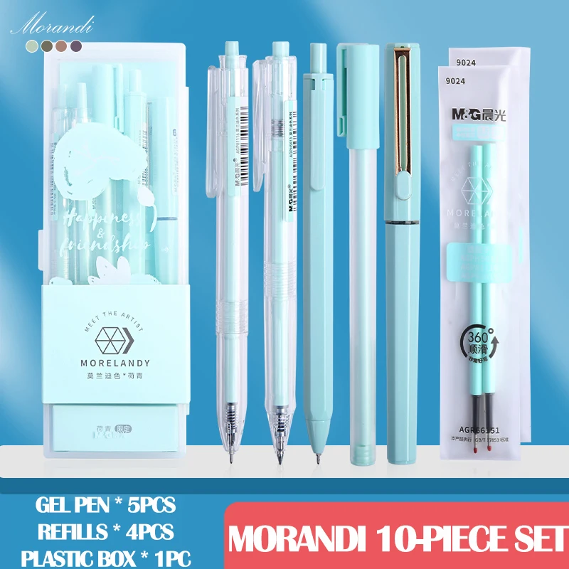 

M&G Morandi Gel Pen 0.35mm/0.5mm black ink Morandi Gel Pen set Quick Drying Kawaii Color Bullet/Needle Tip school Stationery