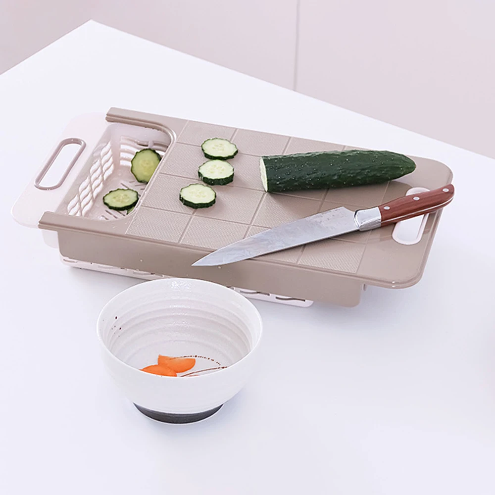 Утолщенная многофункциональная кухонная разделочная доска для хранения