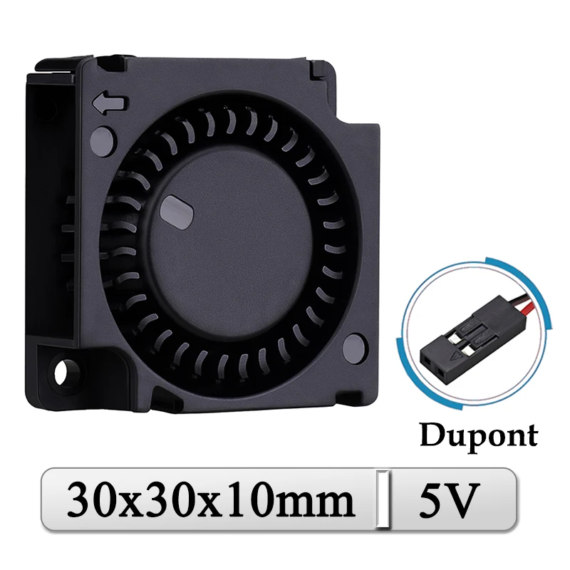

2Pcs Gdstime DC 5V Blower 30x30x10mm Dual Ball Brushless Cooling Fan 30mm 3010 Dupont Connector Micro Laptop Turbo Blower Cooler