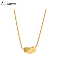 qeenkiss nc767 fine jewelry wholesale fashion trendy woman girl birthday wedding gift spiral stone 18kt gold pendant necklace