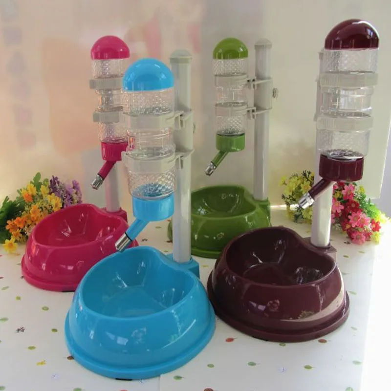 

Cute Hamster Feeder Dish Bowl Bottle Automatic Fountain Drinker Pet Cat Dog Water Drinker Dispenser Food Stand