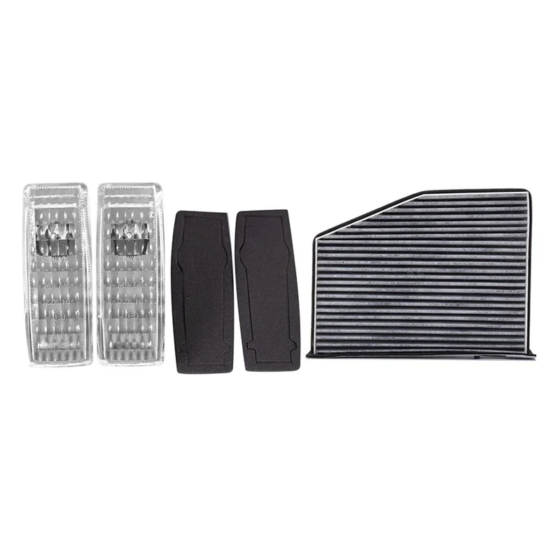 

2Pcs Car Fender Turn Signal Light Indicator White & 1 Pcs CP939 (CUK2939)Cabin Air Filter Includes Activated Carbon