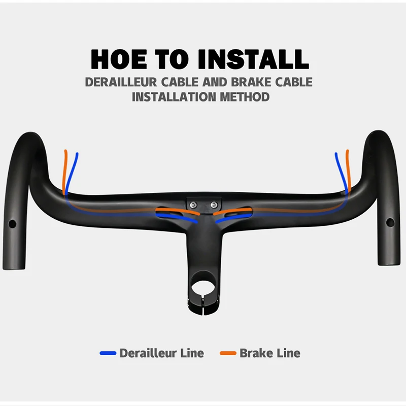 Скидка TOSEEK руль для шоссейного велосипеда интегрированный полностью углеродное волокно 28,6 мм руль для велосипеда 400/420/440 мм матовый стержень 80/90/100/...