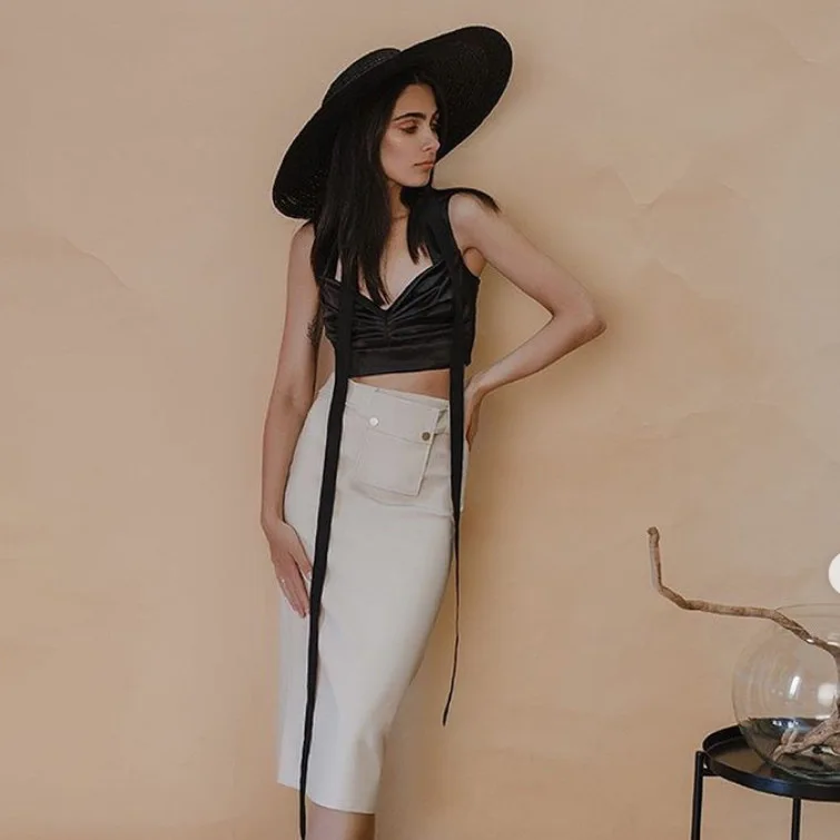 Летний женский однотонный жилет сексуальный топ с V образным вырезом открытой