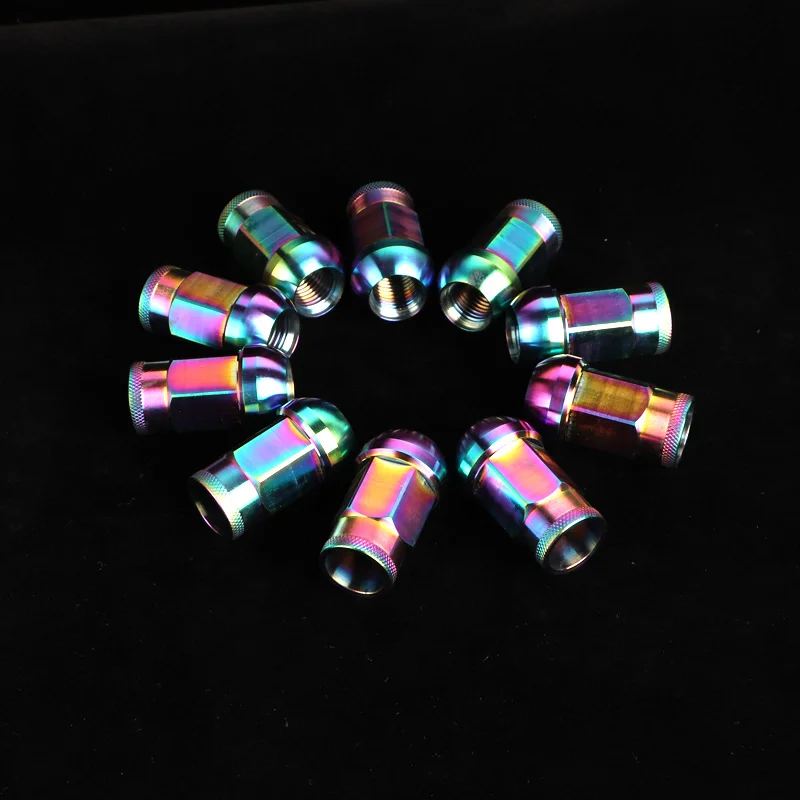 20 штук GR5 титановый сплав кованые колеса гайка M14 * 1 5 Сферический рот подходит для