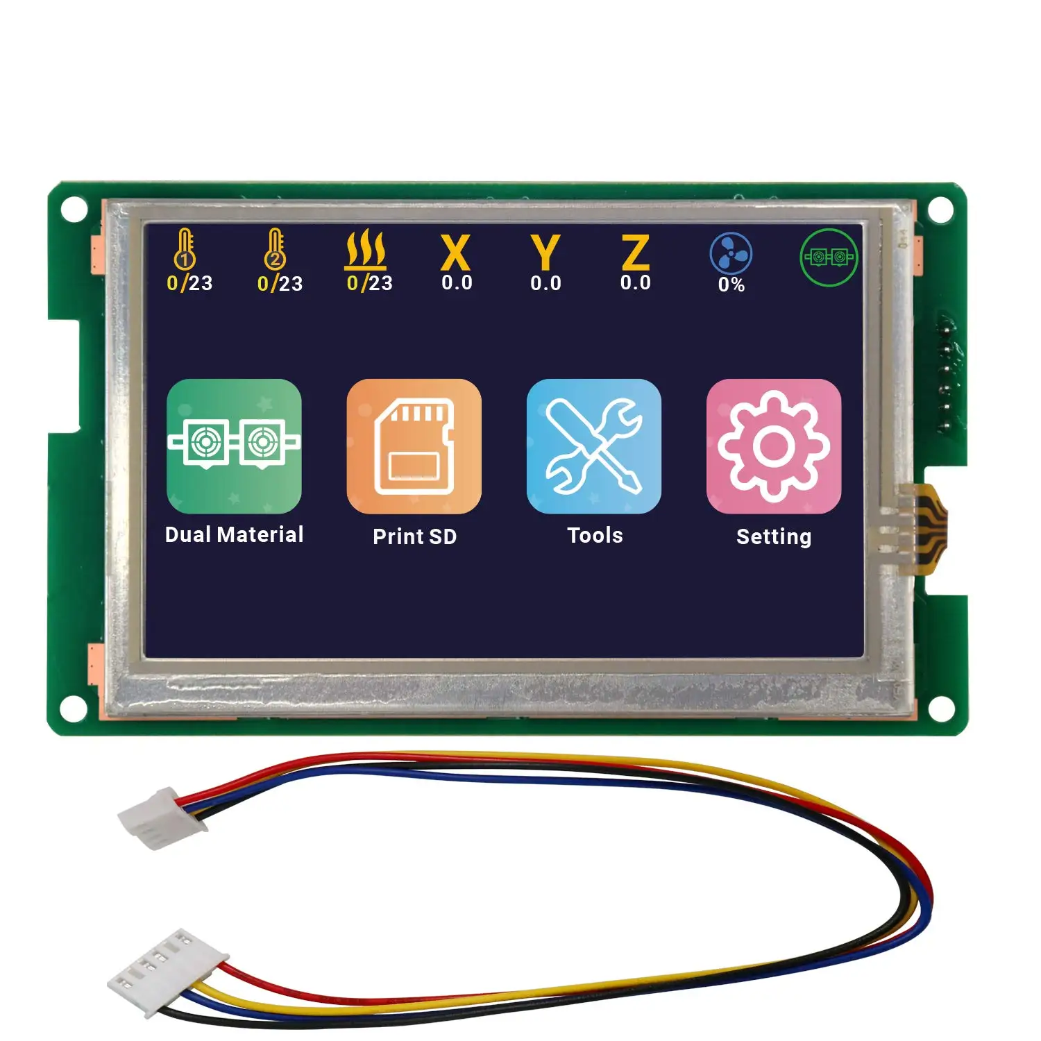 Полноцветный Сенсорный экран для 3D-принтера Tenlog с двойным Экструдером |