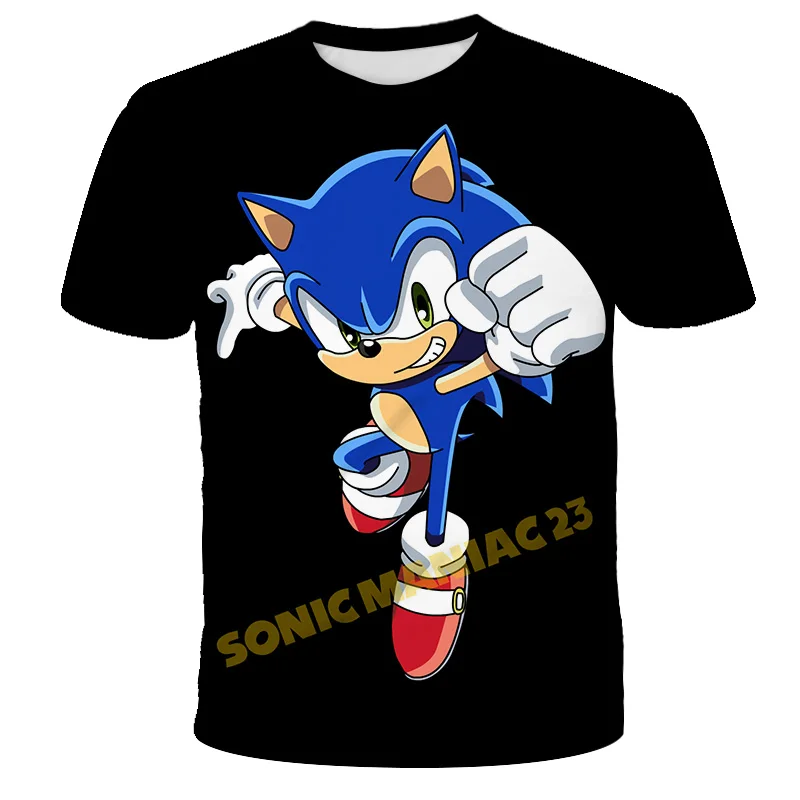 Футболка для видеоигр Sonic летняя повседневная детская футболка с коротким