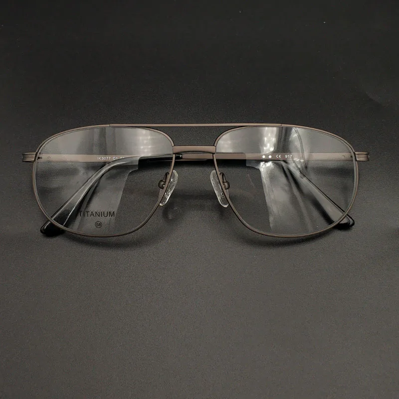Чисто титановые Ретро квадратные оптические очки Мужские поляризационные