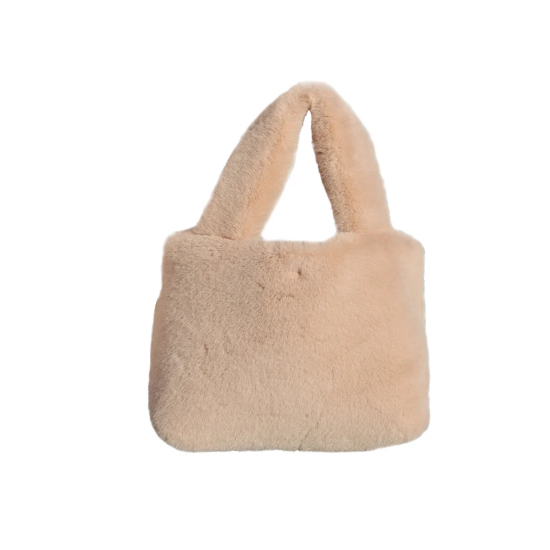 

2021 Autumn And Winter New Girl Portable Plush Bag Plush One-Shoulder Messenger Bag