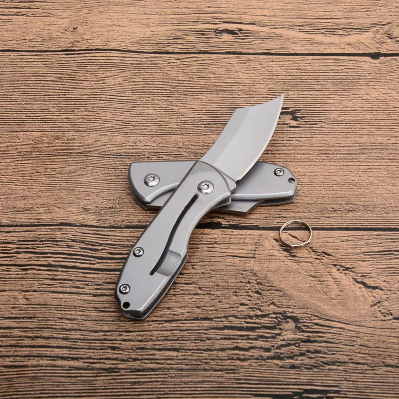 Горячие маленький карманный складной нож 440C Лезвие все стальные ручки Открытый