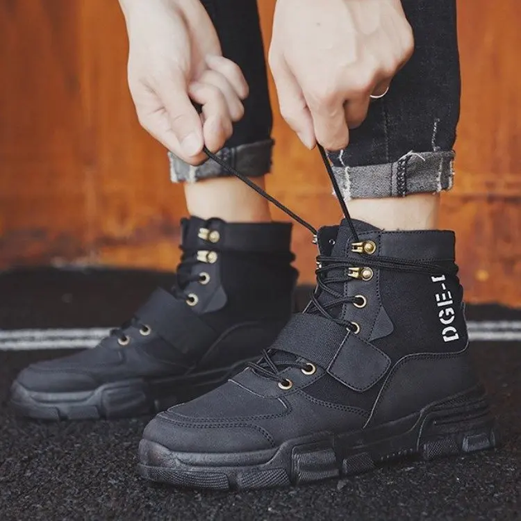 Осенние не сужающиеся книзу кроссовки Мужская обувь камуфляжные военные ботинки