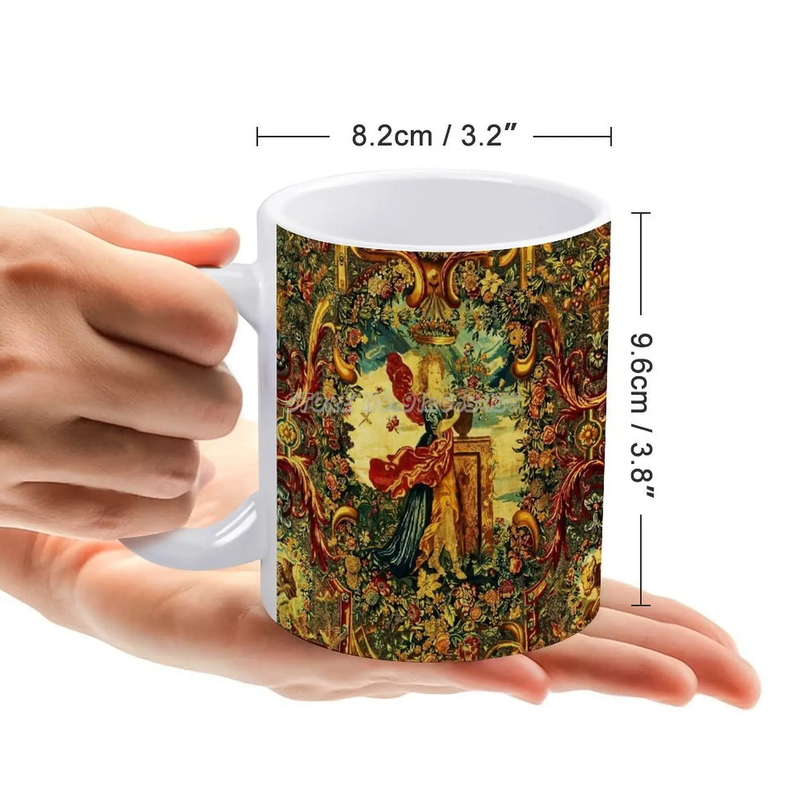 Сезоны и весна флора кофейные кружки с вышивкой в Королевском Стиле Люис 14