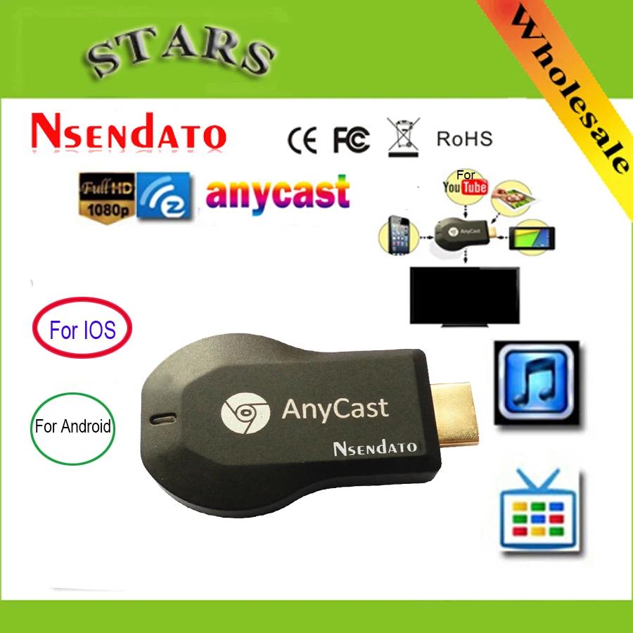 

Anycast m2 ezcast Miracast Any Cast беспроводной для DLNA AirPlay Зеркальное HD TV Stick Wifi Дисплей Dongle приемник для IOS Android