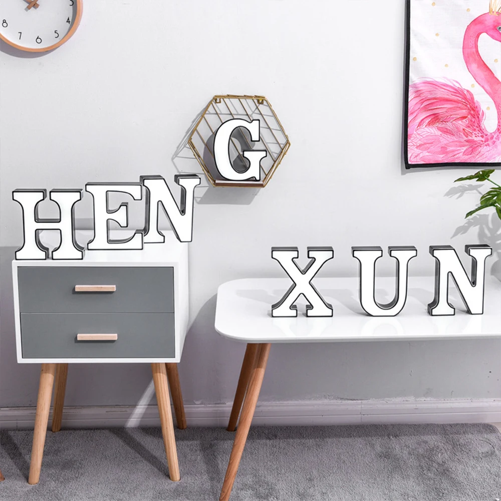 Светодиодный светящийся ночсветильник с буквами 26 букв английского алфавита на