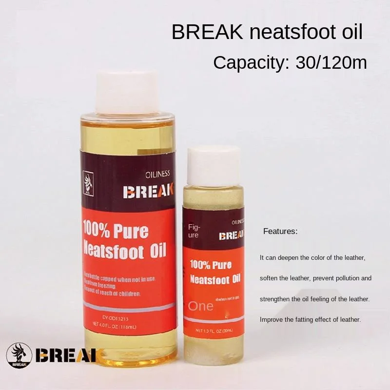 Aceite de cuerno curtido vegetal tallado en cuero y aceite de pezu&ntilde;a, decoloraci&oacute;n, Mantenimiento, pintura, pulido-0