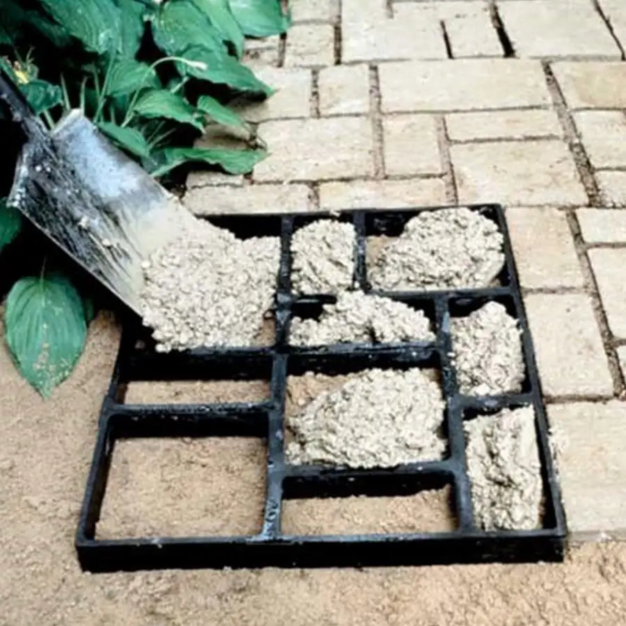 Открытый сад DIY бетонные формы цемент Тротуарная Плитка бетонная форма плацдарма сад газон плесень кирпич