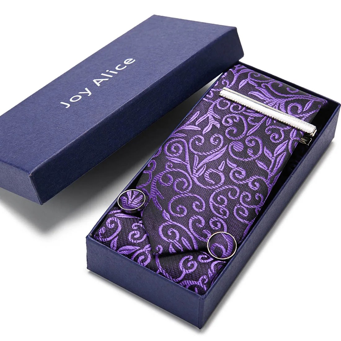 

Fashion Brand Silk Holiday Gift Hot sale Tie Pocket Squares Set Necktie Box Dark Grey Wedding Accessories Man Dot Fit Workplace