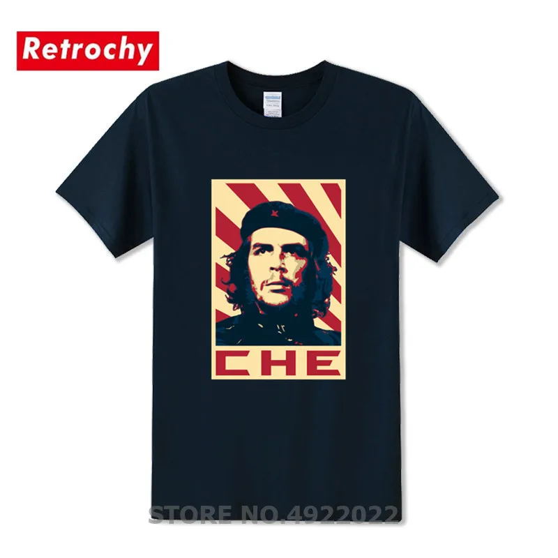 Che Guevara Retro Propaganda Poster T Shirt Men Cuba Communist Hero T-shirt Casual Pride 100% Cotton Hipster Tshirt Quality Tops | Мужская