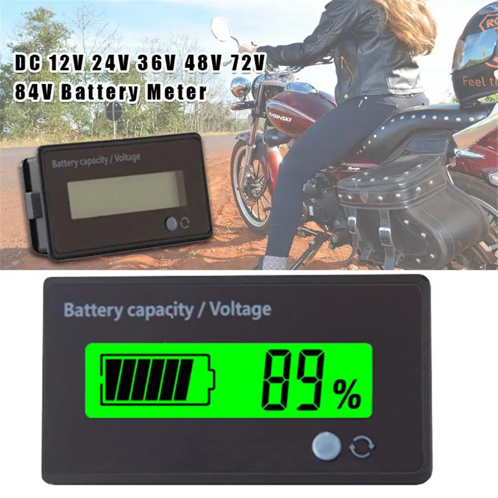 12V 84V Батарея Напряжение метр ЖК дисплей свинцово кислотный литиевая Ёмкость