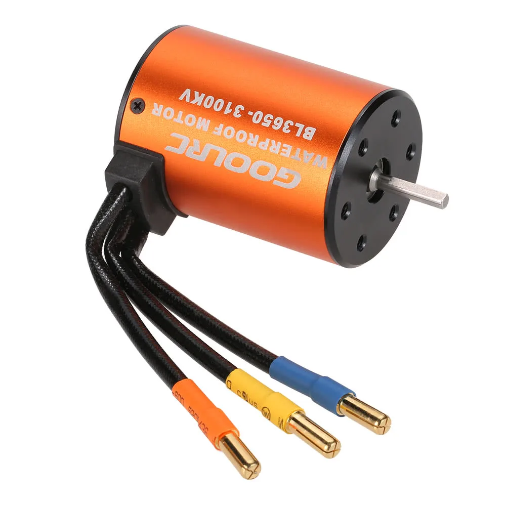 GoolRC Upgrade Waterproof 3650 3100KV Brushless Motor with 45A ESC Combo Set for 1/10 RC Car Truck | Игрушки и хобби