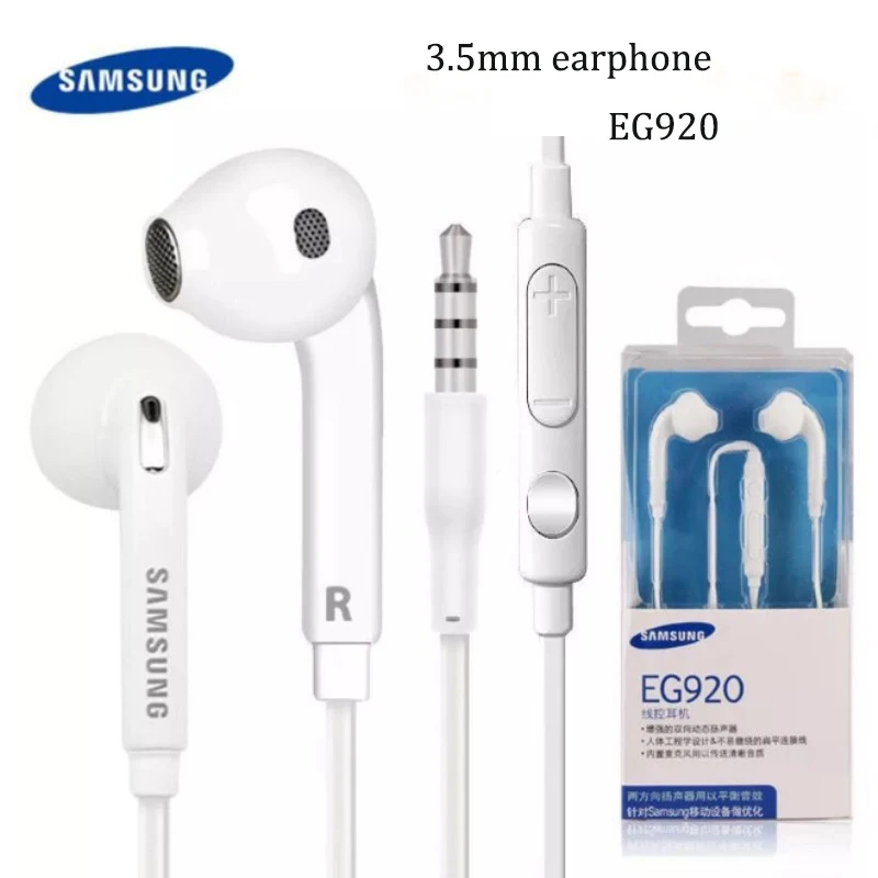 Оригинальные наушники вкладыши samsung EG920 3 5 мм гарнитура с басами и