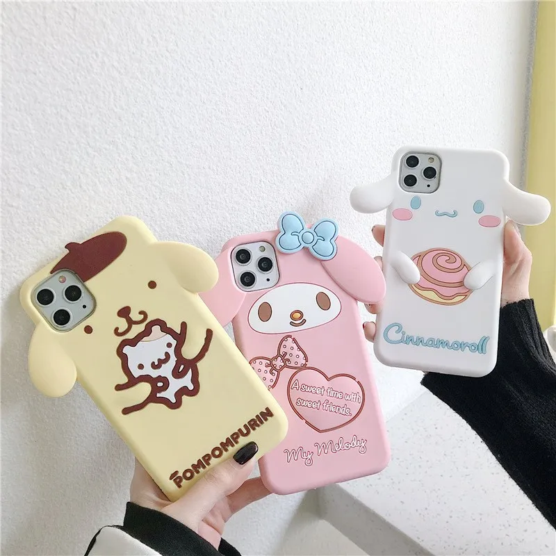 

Силиконовый чехол Kawaii 3D для Iphone11 Iphone 13 Pro Max с изображением мелодии корицы собаки мультфильма креативный подарок для девушки