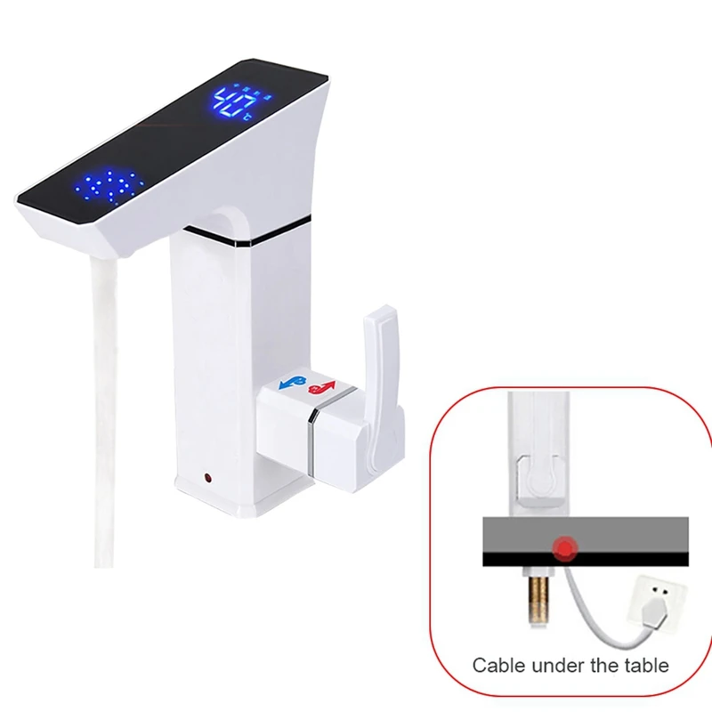 New Design 3000W LED Display Temperature Instant Tankless Hot Faucet Kitchen Shower Electric Faucet Heater Hot Tap Water Heater