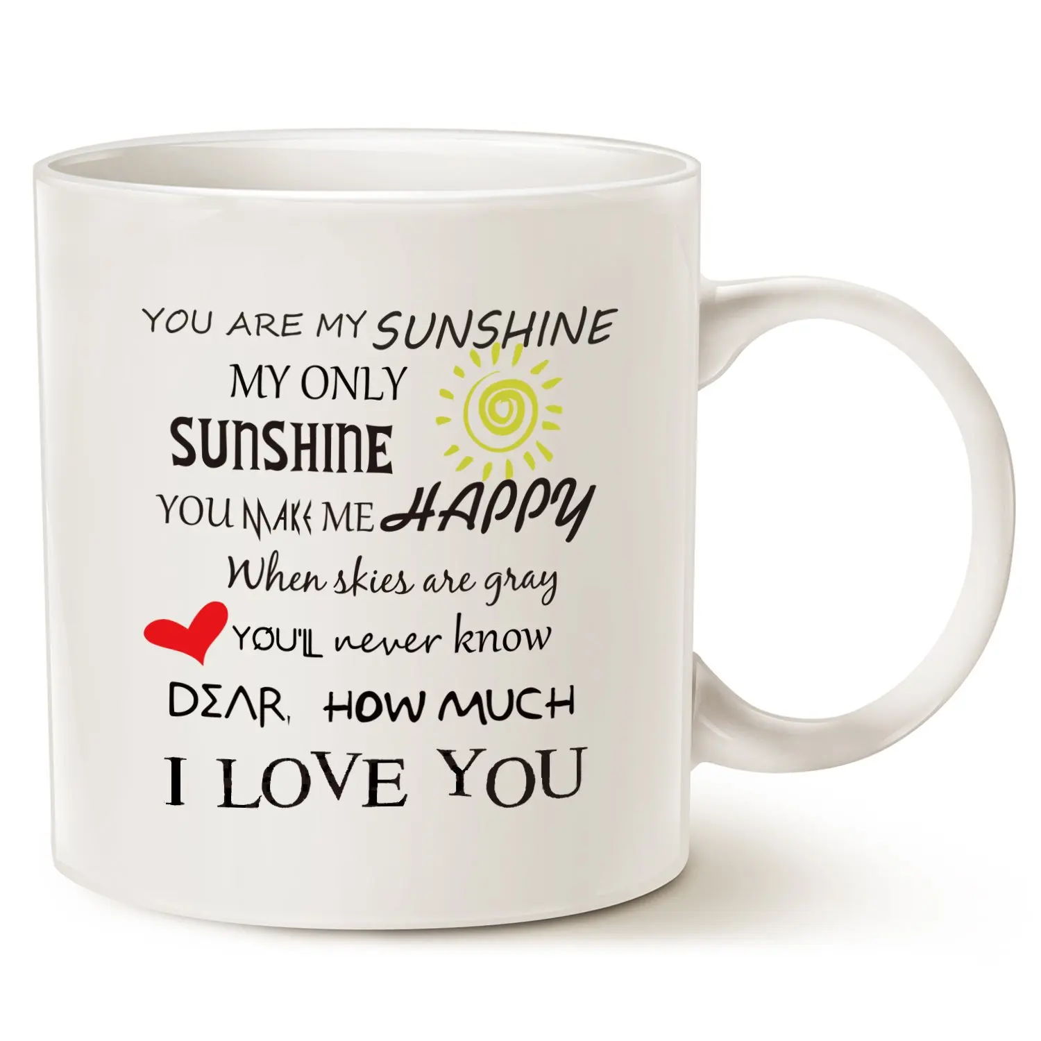 Вдохновляющие любовь кофейная кружка рождественские подарки You Are My Sunshine Word