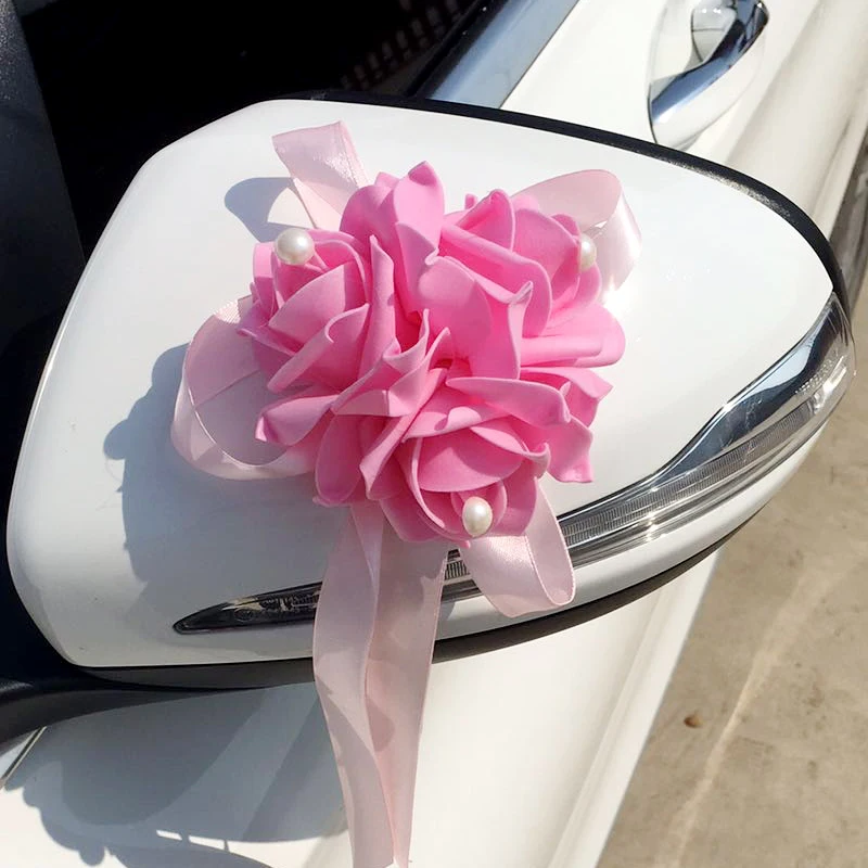 DIY Индивидуальный заказ свадебное украшение автомобиля цветок дверные ручки