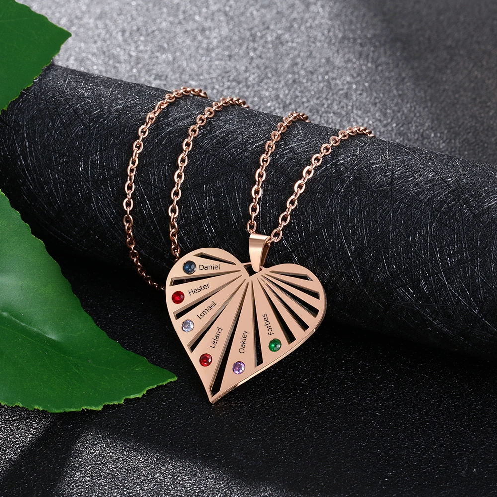 Мамы с гравировкой на заказ ожерелье камнями-талисманами CZ ожерелья подвесками в