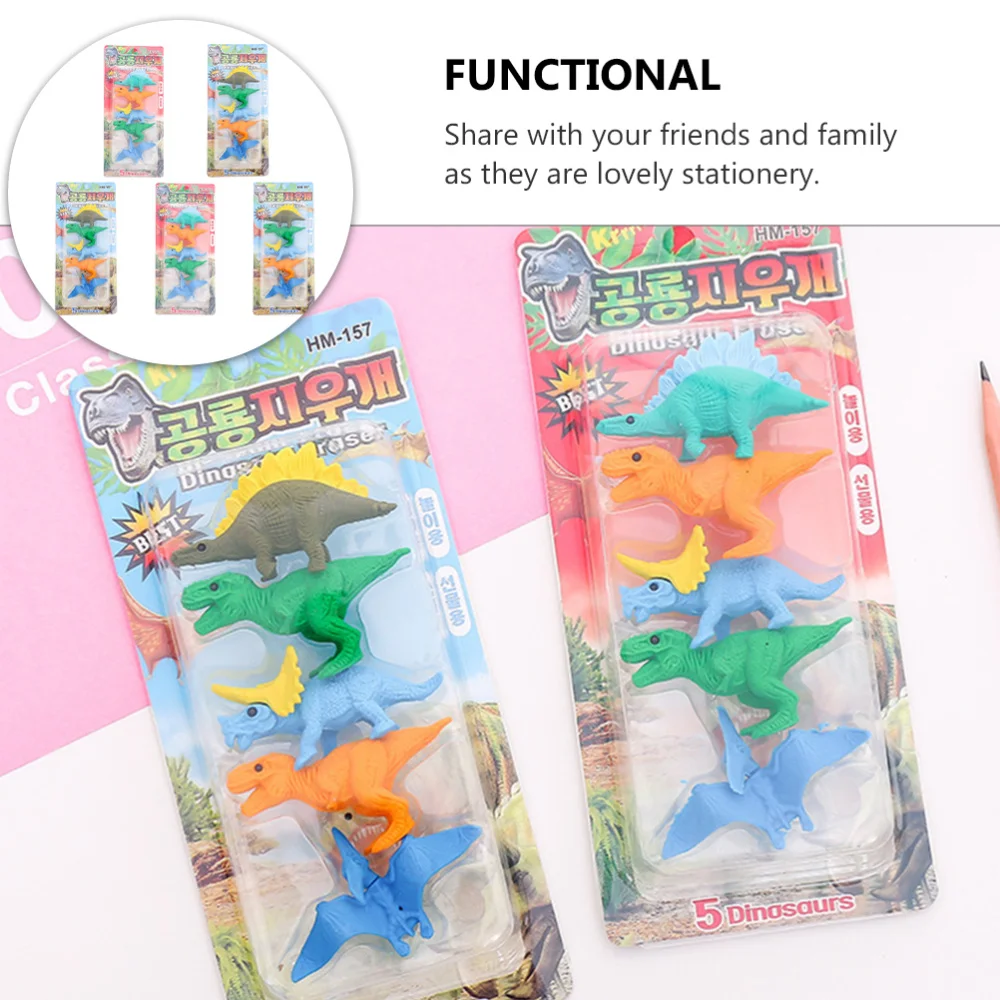 

1 Set 25Pcs Lovely Cartoon Erasers Practical Erasers Stationery Gifts (Red Blue)