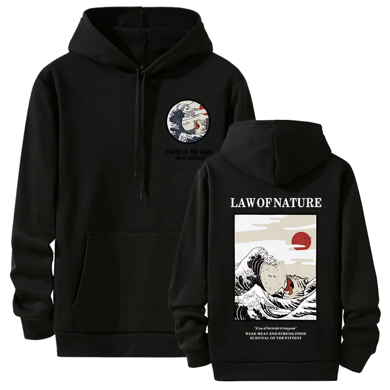 Флисовые Толстовки с вышивкой в японском стиле повседневные свитшоты хип-хоп