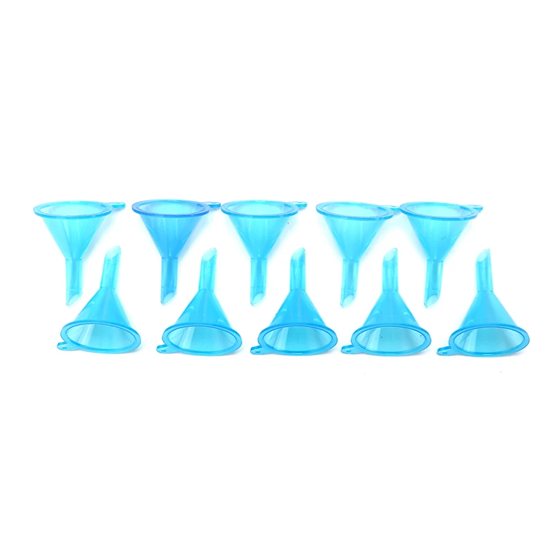 

50Pcs/LOT 4cm x 3cm Mini Liquid Oil Funnels Small Plastic For Perfume Diffuser Bottle Labs 2 Colors