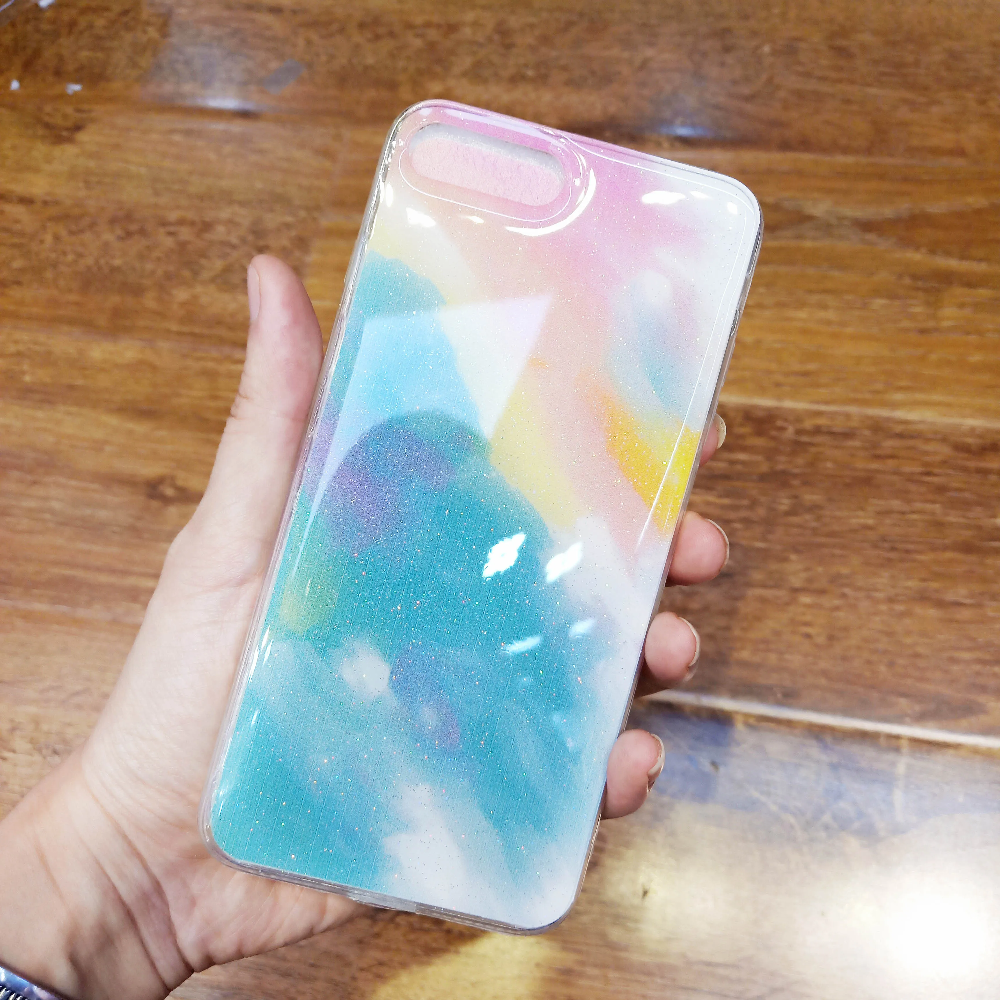 Модный мягкий ТПУ чехол Mashup Rainbow для iPhone 11 Pro Max 8 7 6 Plus X XR XS блестящий Hoesjes |