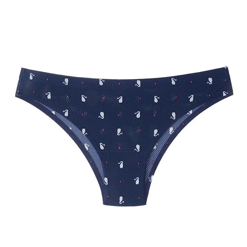 

Poblador2Pcs Low Waist Woman Intimates Comfort Lingerie Set Underwear Seamless Print ThongsSexy Women's G-String +Briefs Panties