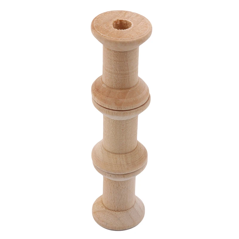 

10Pcs Empyty Wooden Bobbins Spools Reels Vintage Style Organizer For Sewing Ribbons Twine Wood Crafts Thread Sew Accessories