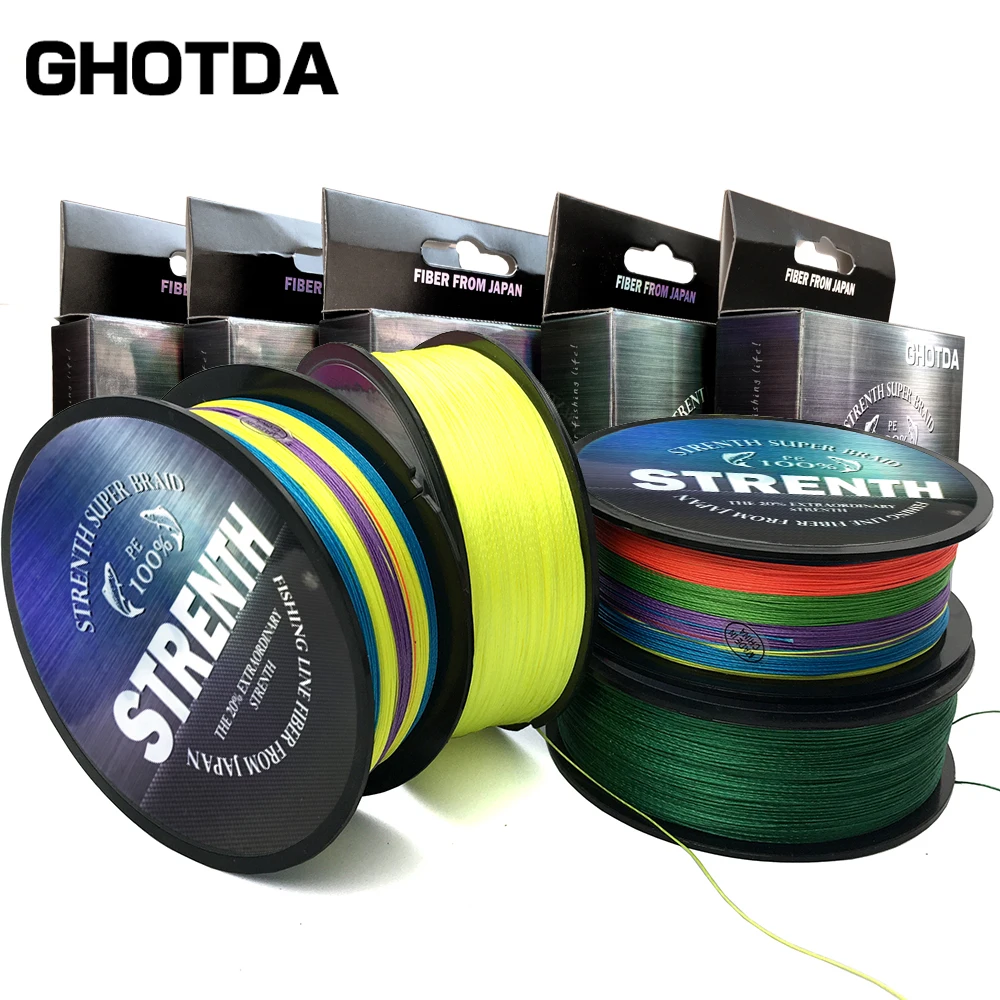 Рыболовная леска GHOTDA 8 нитей прочная 100 м PE морская рыболовная для карпа Tresse Peche