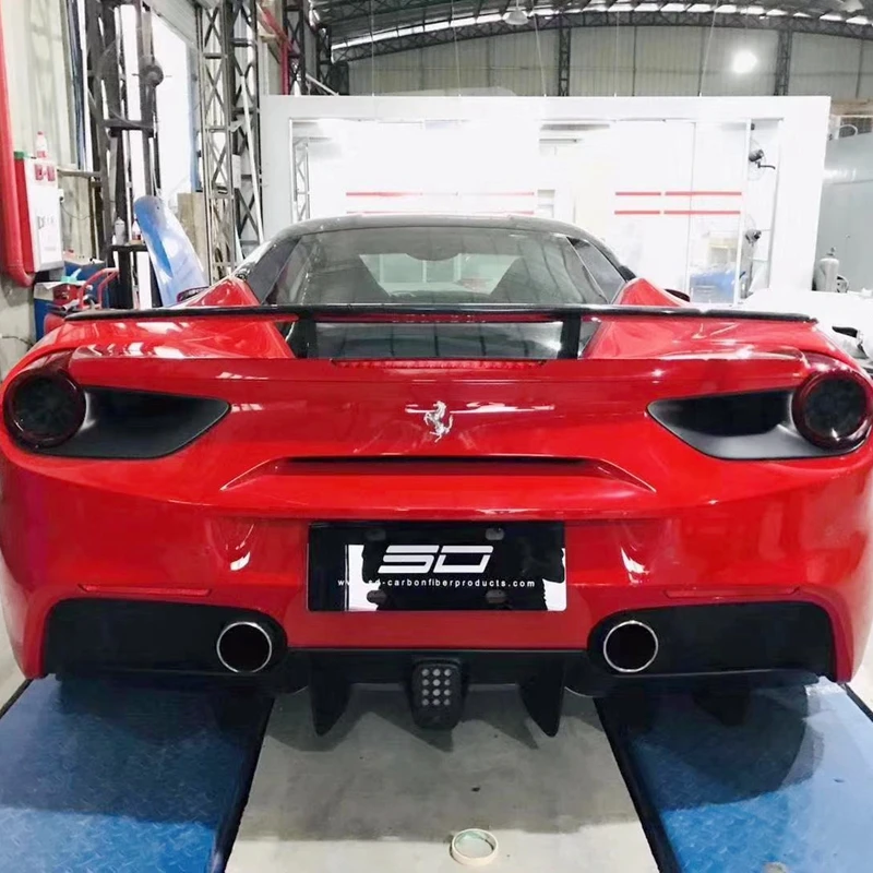 Заднее крыло из углеродного волокна для Ferrari 488 задний спойлер spider GTB | Автомобили