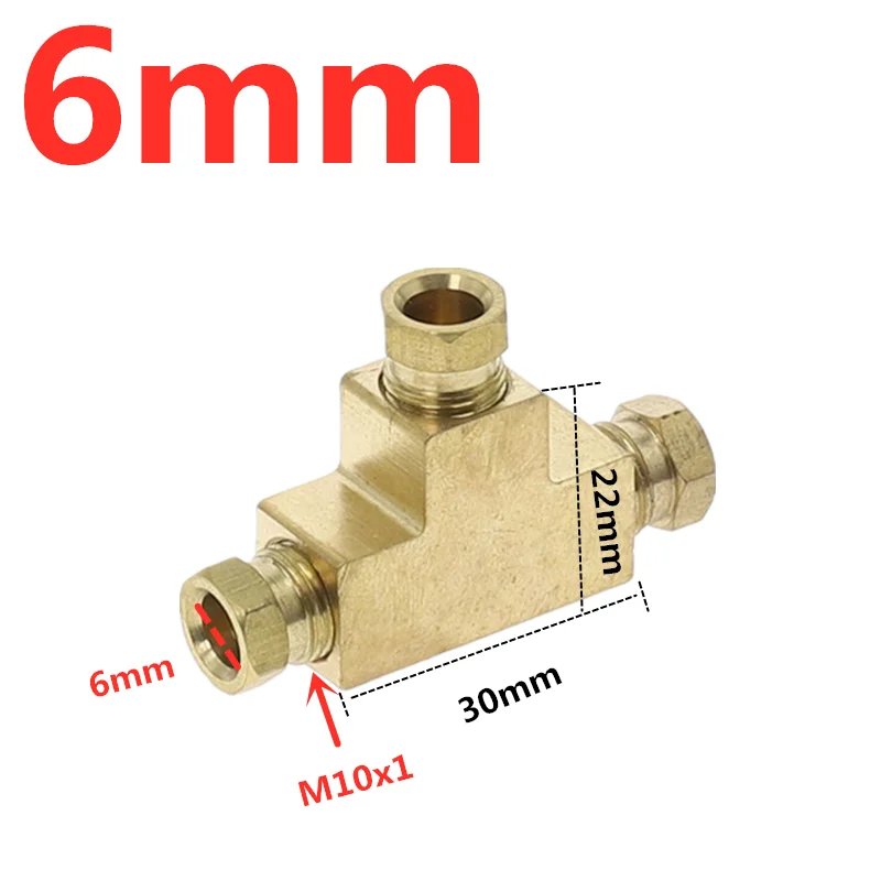 

Латунные трёхходовые фитинги HAOYUNMA для трубок 4 мм и 6 мм
