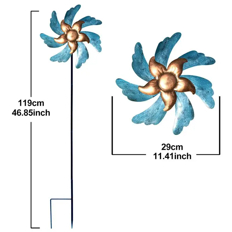 

Outdoor 3D Wind Spinner Iron Art Craft Home Garden Decor Garden Wind Ornament Garden Yard Lawn Outdoor Art Decoration