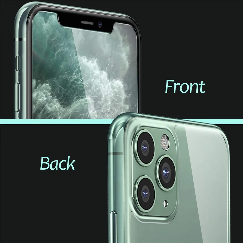 Переднее + заднее закаленное стекло 2 шт. для iPhone XS 11 12 Pro Max Mini X XR Защита экрана 8 7 6 6S