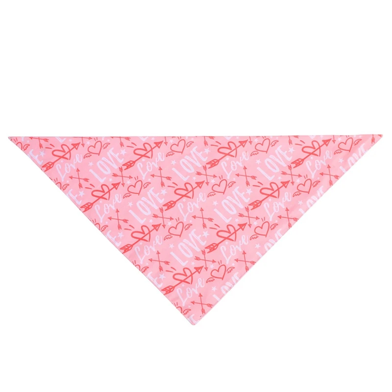 

3 Pack Valentine's Day Pet Saliva Towel Cat and Dog Scarf Love Triple-cornered Scarf