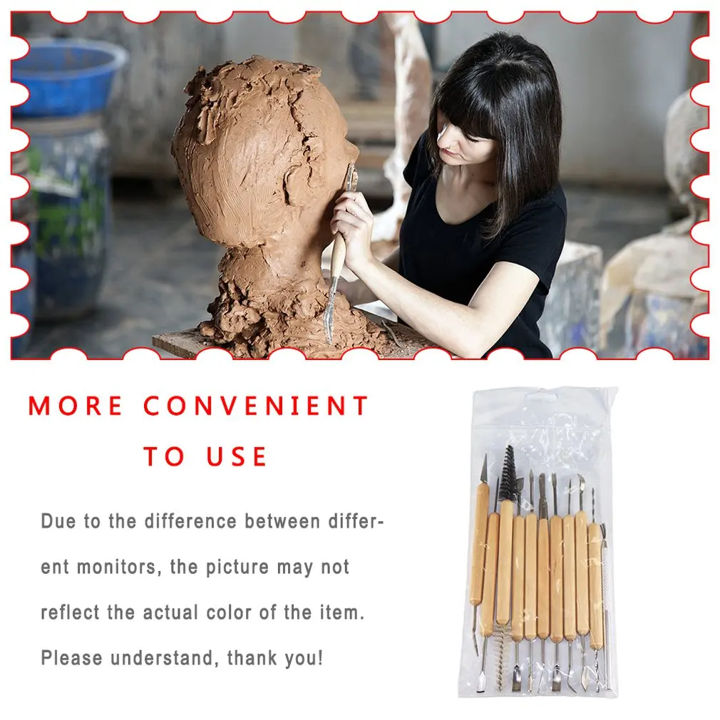 

Clay sculpture carving tool knife Clay Sculpting Kit Sculpt Smoothing Wax Carving Pottery Ceramic Tools
