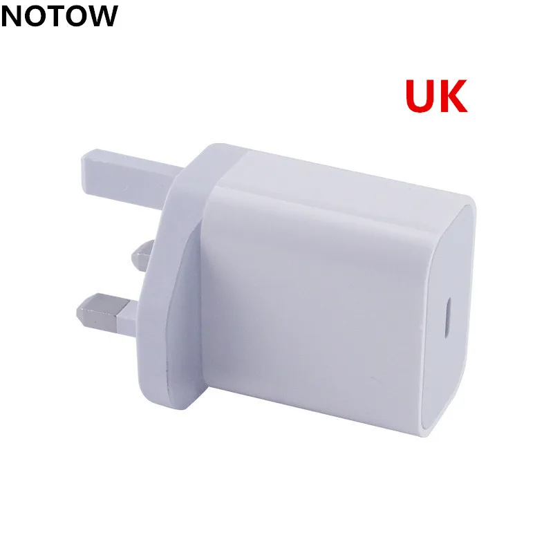 NOTOW 18 Вт PD USB Type C US/EU/UK штекер зарядного устройства порт дорожный адаптер питания
